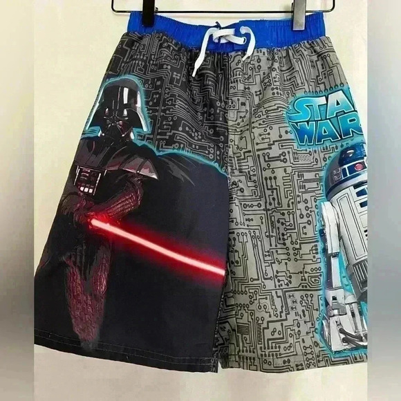 Star Wars Boys‎ Swim trunks- Dearth Vader & R2-D2 size Large (youth) - Picture 1 of 11